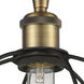 Lake Placid 1 Light 9.5 inch Brushed Brass Semi-Flush Mount Ceiling Light