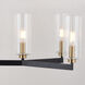Claremont LED 31.25 inch Matte Black and Autumn Brass Chandelier Ceiling Light