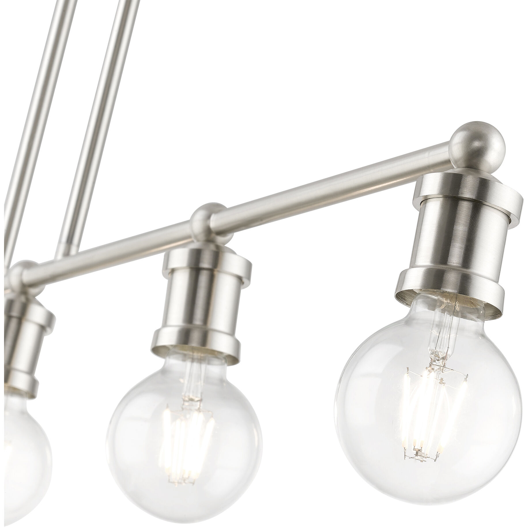 Lansdale 5 Light 40 inch Brushed Nickel Linear Chandelier Ceiling Light, Large