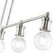 Lansdale 5 Light 40 inch Brushed Nickel Linear Chandelier Ceiling Light, Large