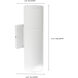 Brentwood LED 12 inch White Outdoor Wall Sconce, Large