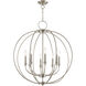 Milania 8 Light 28 inch Brushed Nickel Chandelier Ceiling Light