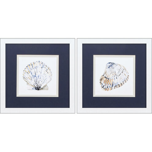 Waterside Blue and Orange Framed Art
