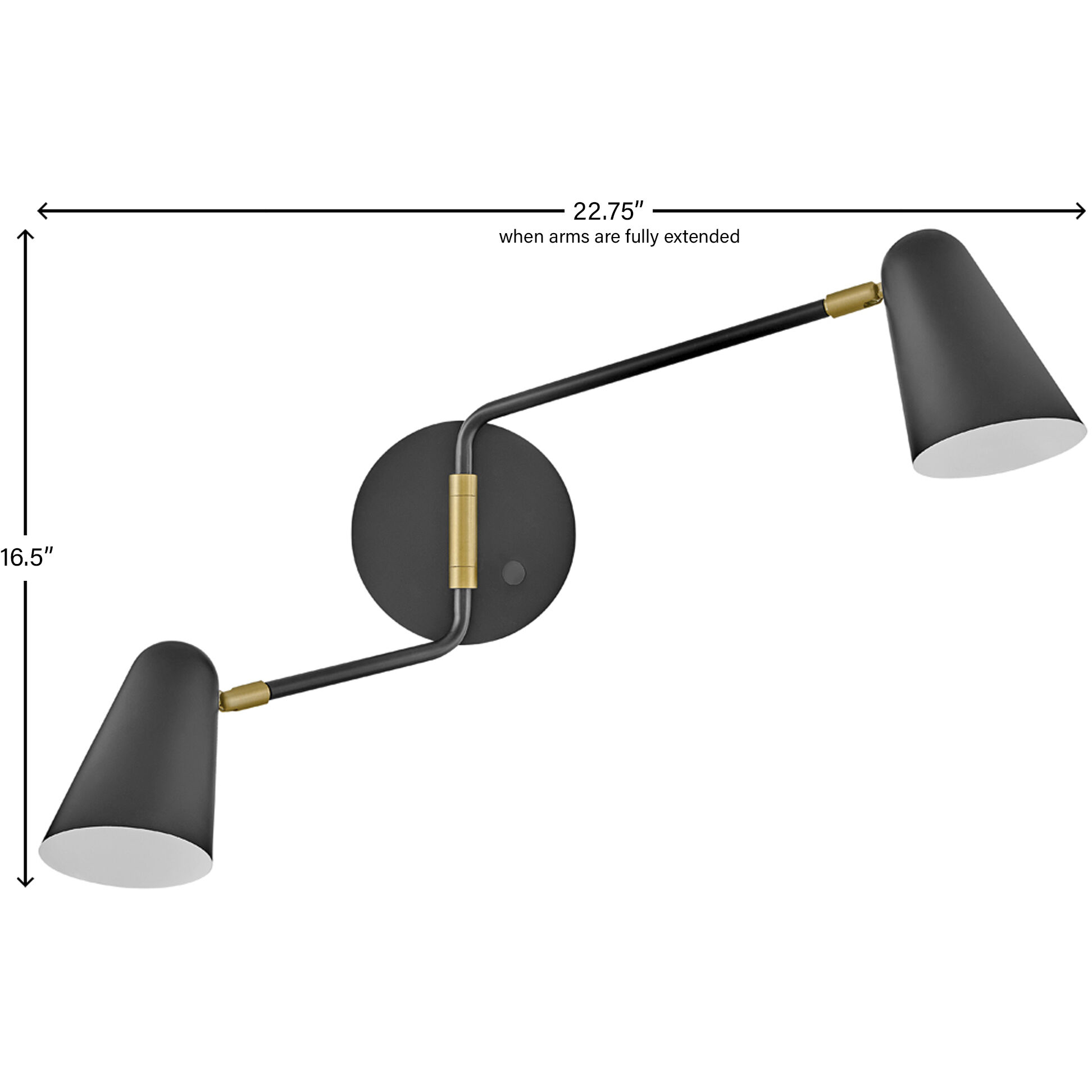 Birdie LED 22.75 inch Black Sconce Wall Light