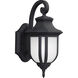 Childress 1 Light 12.63 inch Black Outdoor Wall Lantern, Small
