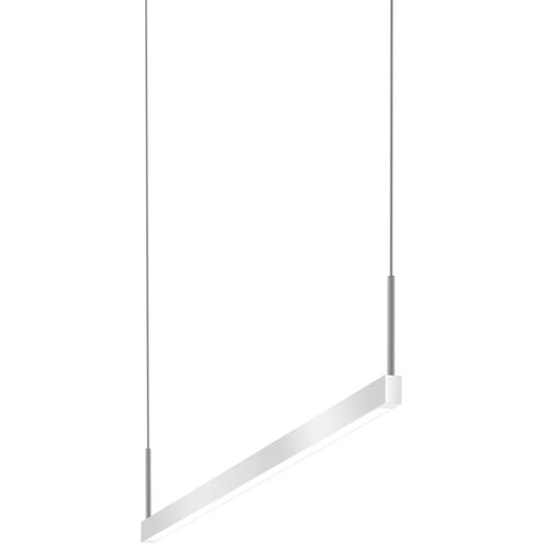 Thin-Line LED 36 inch Bright Satin Aluminum Pendant Ceiling Light in 3ft., 3000K