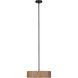 Dexter 3 Light 15.75 inch Black and Wood Pendant Ceiling Light in Faux Wood