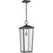 Marquis 1 Light 9 inch Matte Black with Chemical Oz and Clear Outdoor Pendant