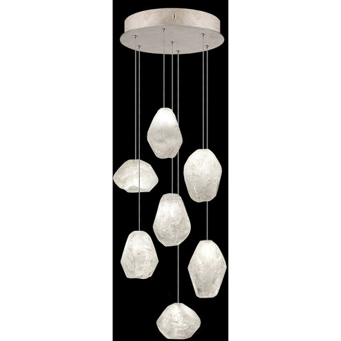 Natural Inspirations 7 Light 14 inch Gold Pendant Ceiling Light in Clear Quartz Studio Glass 3