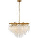 Chapman & Myers Cora LED 30.5 inch Antique-Burnished Brass Waterfall Chandelier Ceiling Light, Small