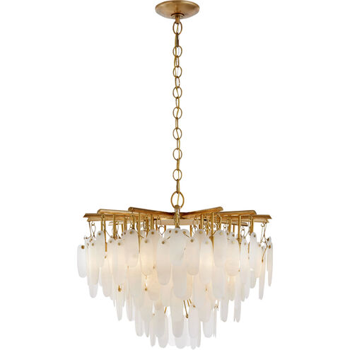 Chapman & Myers Cora LED 30.5 inch Antique-Burnished Brass Waterfall Chandelier Ceiling Light, Small