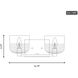 Drew & Jonathan Lochdale 2 Light 14.75 inch Satin Brass Vanity Light Wall Light, Medium