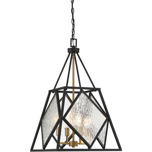 Capella 4 Light 16 inch English Bronze and Warm Brass Pendant Ceiling Light