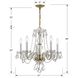 Traditional Crystal 5 Light 21 inch Polished Brass Chandelier Ceiling Light in Clear Hand Cut