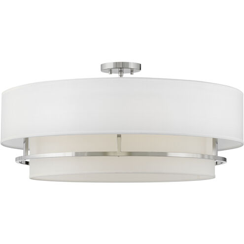 Hinkley 38895PN Graham LED 30 inch Polished Nickel Indoor Semi-Flush Mount  Ceiling Light, Convertible