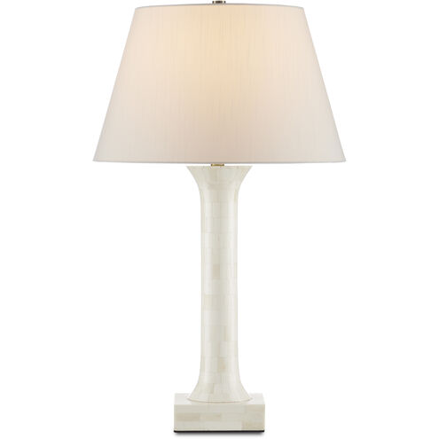 Haddee 29.75 inch 150 watt Natural Bone and Antique Brass Table Lamp Portable Light
