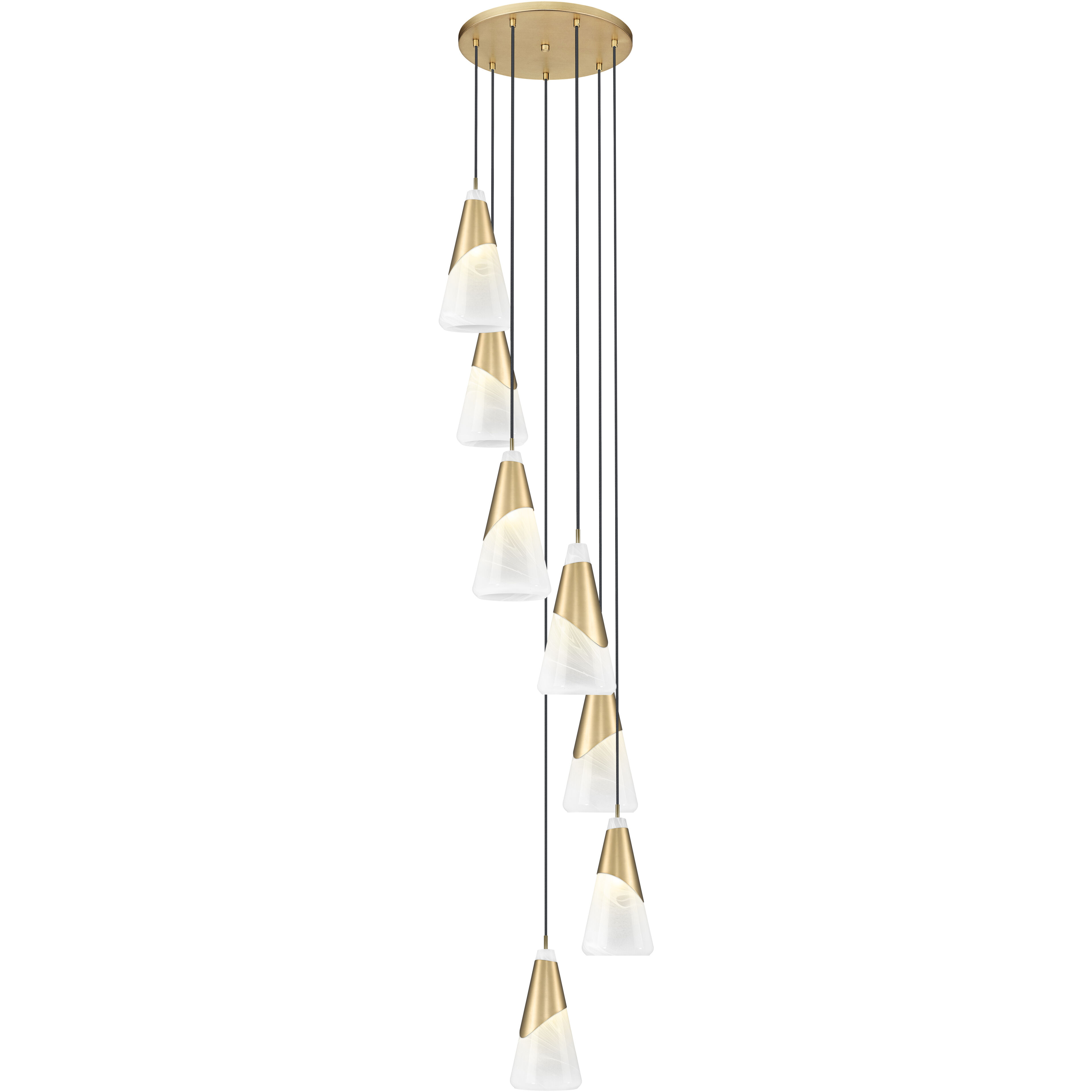 Aimie 7 Light 18 inch Modern Gold Chandelier Ceiling Light