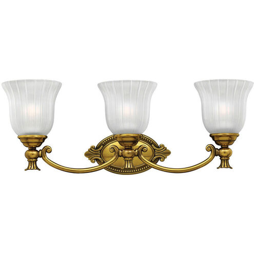 Francoise 3 Light 25.25 inch Burnished Brass Vanity Light Wall Light