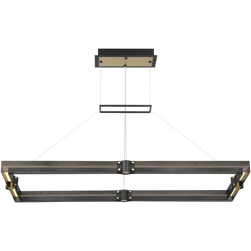 Admiral LED 21.25 inch Gold and Black Chandelier Ceiling Light