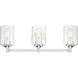 Ryehouse 3 Light 23.75 inch Chrome Bathroom Vanity Light Wall Light