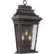 Forged Provincial 3 Light 22 inch Charcoal Outdoor Wall Sconce