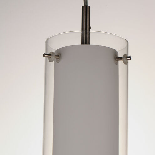 Duo LED 5 inch Satin Nickel Mini Pendant Ceiling Light
