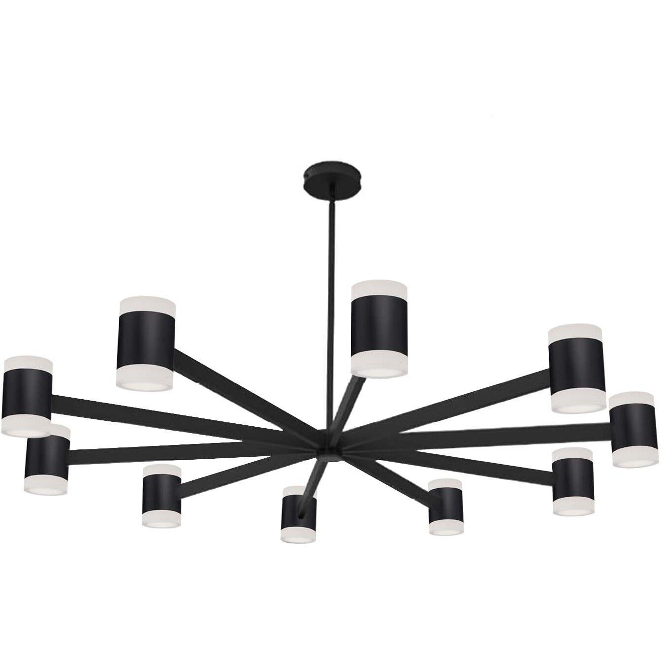 Wilson LED 48 inch Matte Black Chandelier Ceiling Light