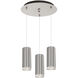 Cameo LED 11 inch Brushed Nickel Multi Pendant Ceiling Light