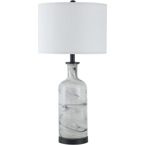 Sarris 29 inch 60.00 watt White and Grey Table Lamp Portable Light