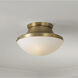 Arlo 3 Light 14 inch Aged Brass Flush Mount Ceiling Light