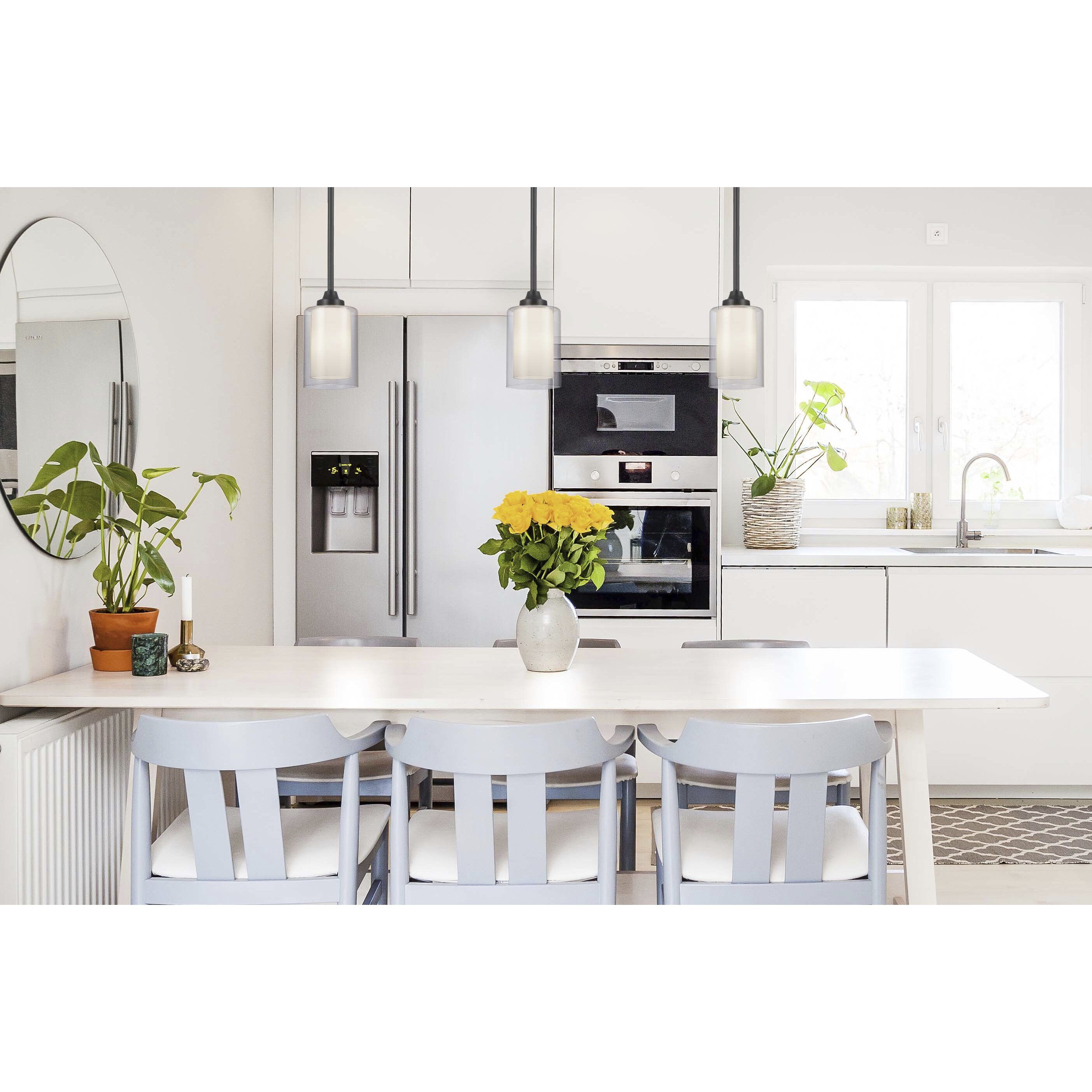 Auralume Fairbank LED 4.13 inch Matte Black Mini Pendant Ceiling Light