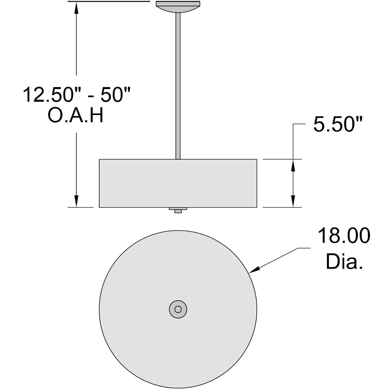 Mid Town LED 18 inch Antique Brushed Brass Pendant Ceiling Light