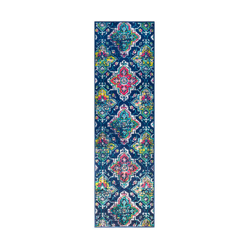 Paramount 35 X 22 inch Dark Blue/Fuschia/Bright Orange/Teal/Lime/Cream Rugs, Rectangle