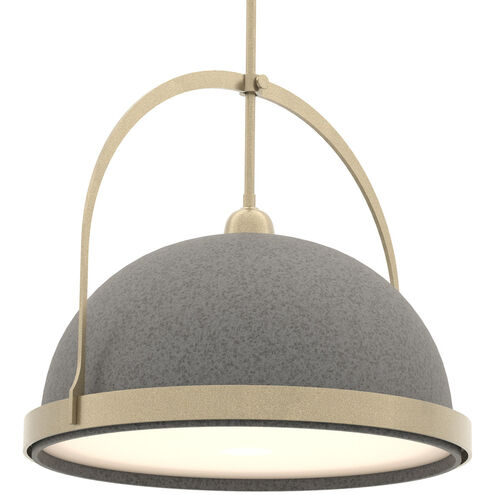 Atlas 1 Light 21.7 inch Soft Gold and Natural Iron Pendant Ceiling Light in Soft Gold/Natural Iron, Large