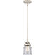 Nouveau 2 Canton LED 5.25 inch Polished Nickel Mini Pendant Ceiling Light in Seedy