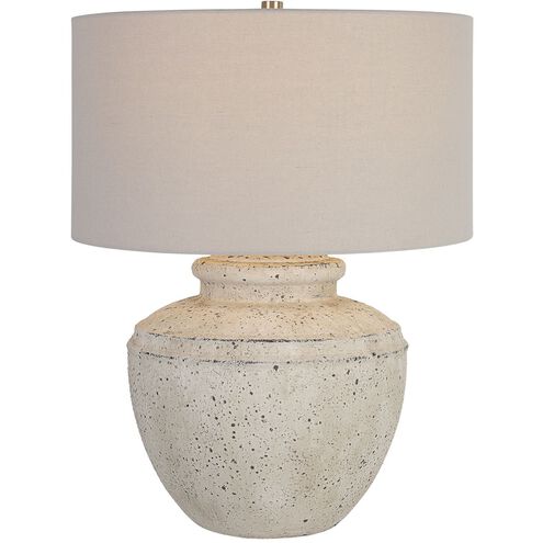 Artifact 24.5 inch 150 watt Aged Stone and Brushed Nickel Table Lamp Portable Light