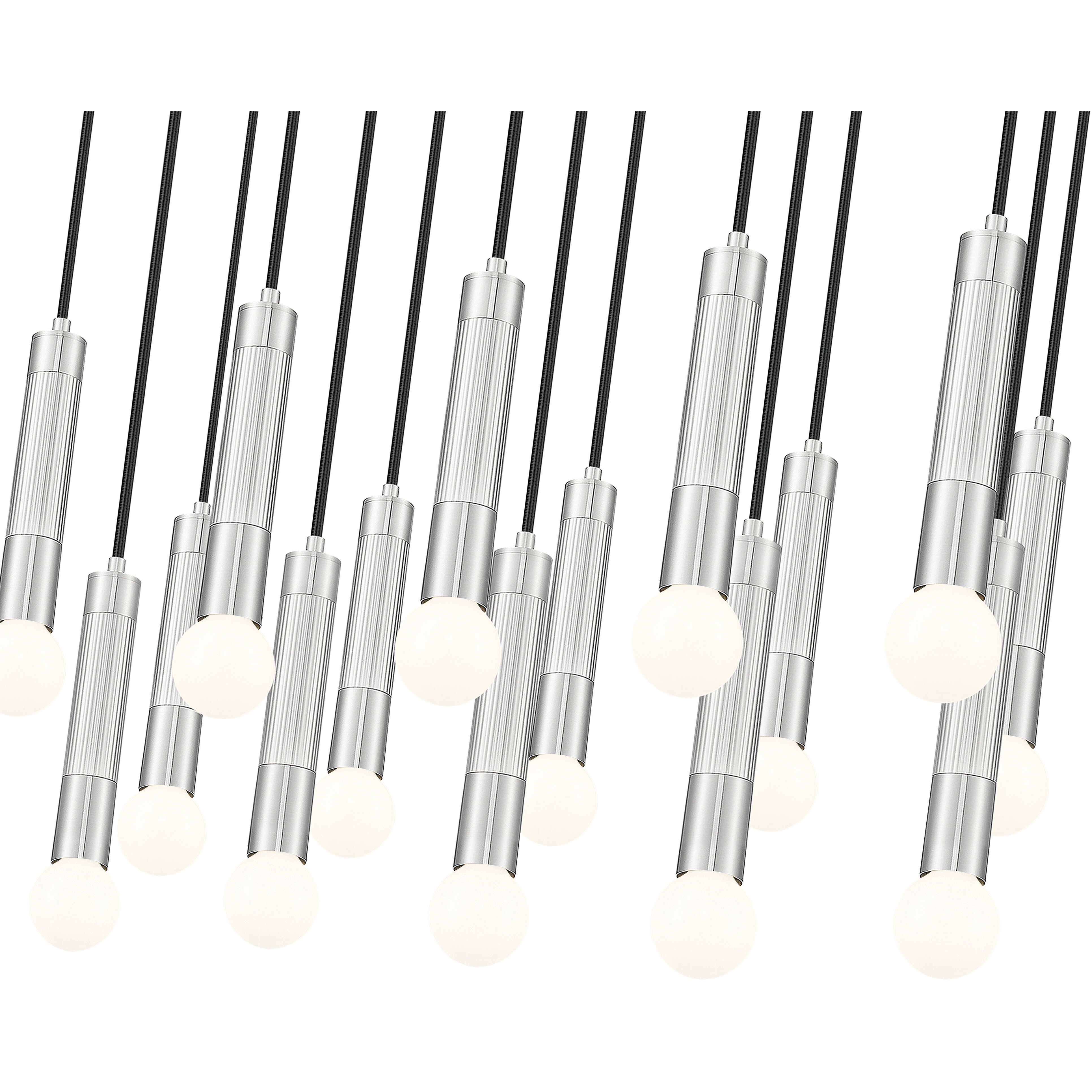 Stari Linear Chandelier Ceiling Light in Brushed Nickel