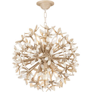 Corfu 8 Light 20 inch Ivory Coco Chandelier Ceiling Light