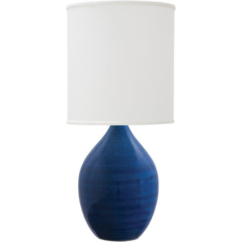 Scatchard 30 inch 200 watt Blue Gloss Table Lamp Portable Light