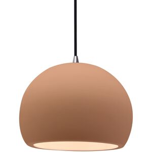 Radiance LED 10 inch Adobe and Brushed Nickel Pendant Ceiling Light