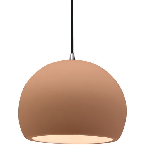 Radiance LED 10 inch Adobe and Brushed Nickel Pendant Ceiling Light