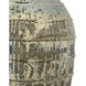 Lipari Antique White and Blue Drip Outdoor Urn, Extra Large