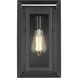 Etting 1 Light 12 inch Black Outdoor Wall Sconce