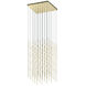Constellation LED 20.5 inch Satin Brass Chandelier Ceiling Light in 2700K, Clear, Add 20 ft. Cord
