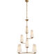 AERIN Fontaine 8 Light 34.25 inch Gilded Plaster Vertical Chandelier Ceiling Light