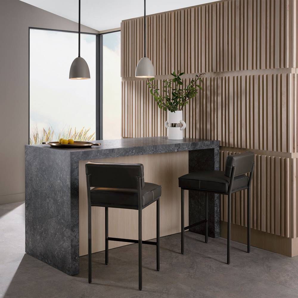 Topanga 37 inch Dim Gray Bar Stool