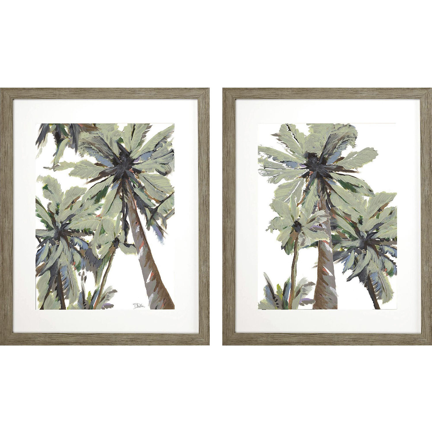 Waterside Green and Brown Framed Art, Propac