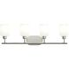 Reines 4 Light 31.75 inch Brushed Nickel Bath Vanity Wall Light
