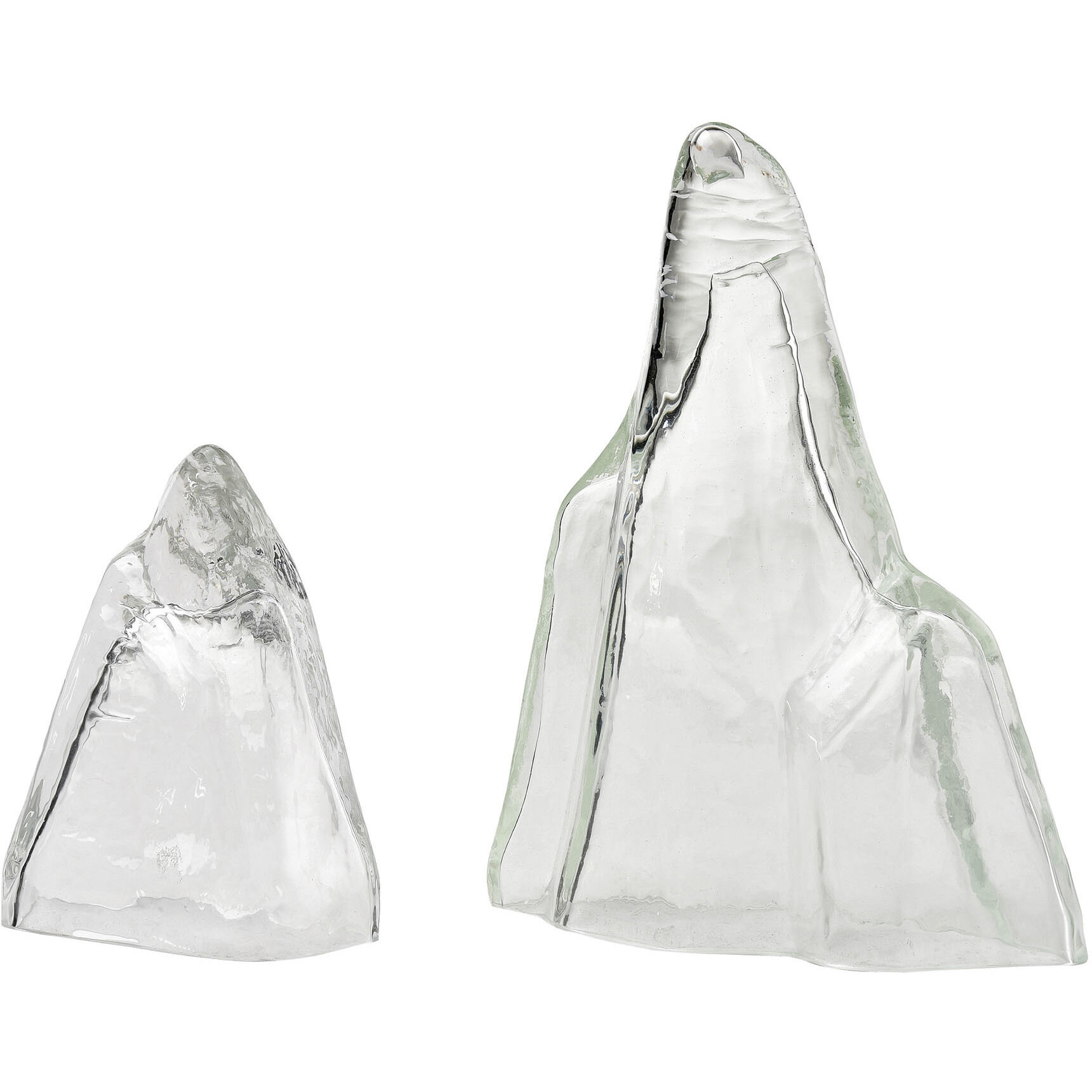 Glacier Clear Object, Set of 2