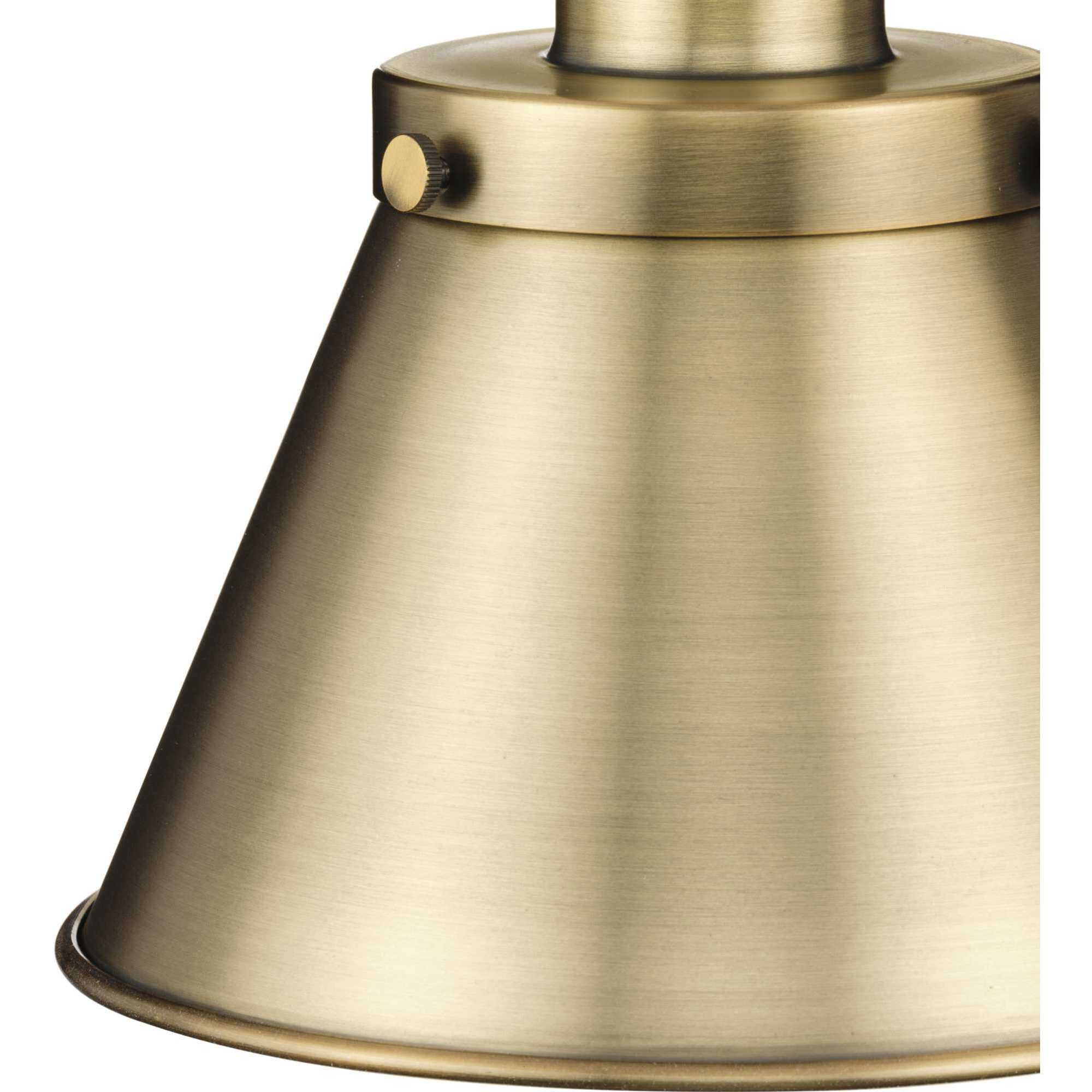 Hinton 1 Light 8.25 inch Vintage Brass Mini-Pendant Ceiling Light